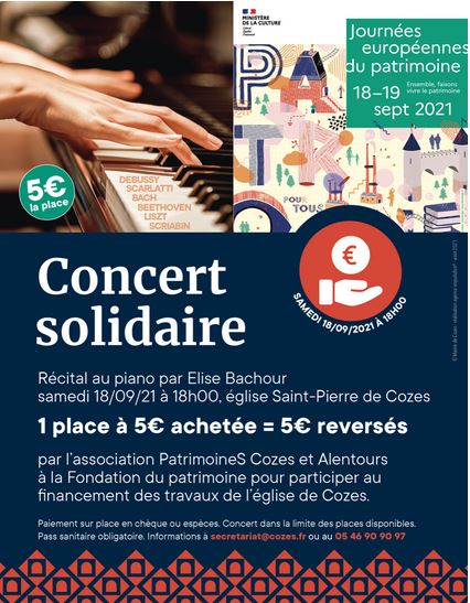 concert solidaire-récital de piano-Elise Bachour-2021 09 18